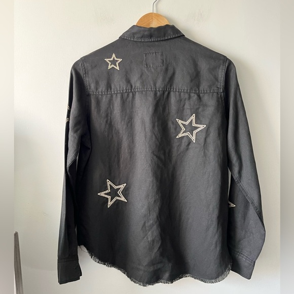 RAILS LOREN SHIRT BLACK METALLIC STARS XS - Linen & Lyocell Blended - Picture 11 of 12